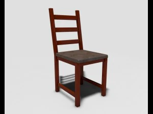 drewniane krzesło Model 3D