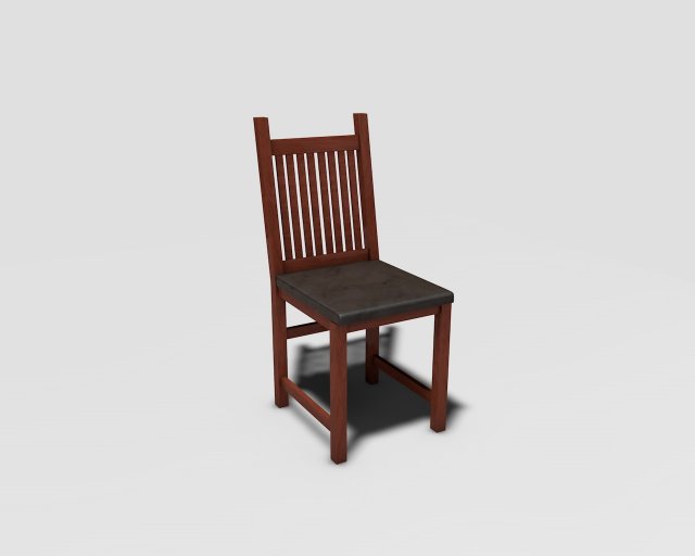 wooden chair Modello 3D .c4d .max .obj .3ds .fbx .stl .blend