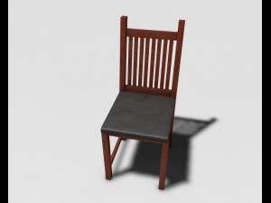 wooden chair Modello 3D