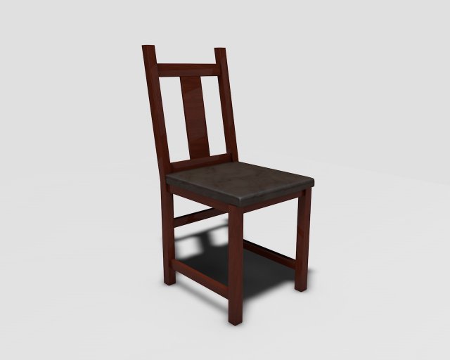 wooden chair Modelo 3D .c4d .max .obj .3ds .fbx .stl .blend 