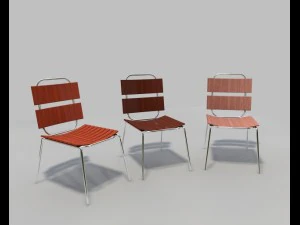 drewniane krzesło Model 3D