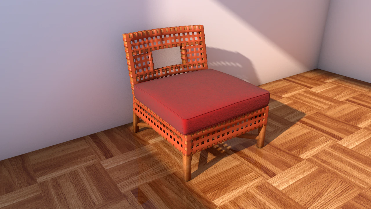 wooden chair 3D Model .c4d .max .obj .3ds .fbx .stl .blend 