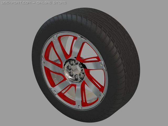 车轮 3D 模型 .c4d .max .obj .3ds .fbx .stl .blend 