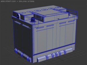 car battery Model 3D