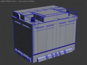 akumulator samochodowy Model 3D