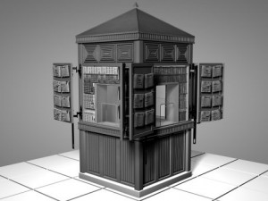 old greek kiosk Model 3D