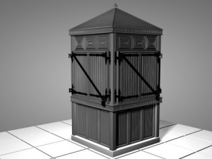 old greek kiosk Modelo 3D