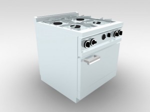 greek commercial kitchen Modello 3D