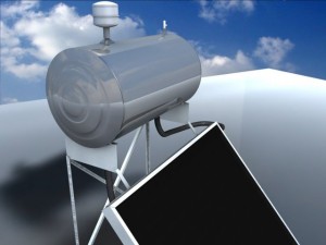 solar water heater Modèle 3D