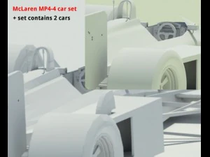 mclaren mp44 f1 car set 3D Model