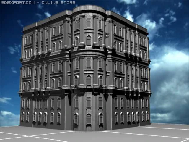 building 3D Model .c4d .max .obj .3ds .fbx .stl .blend 