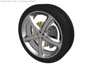 wheelrim tire brake 3D Model