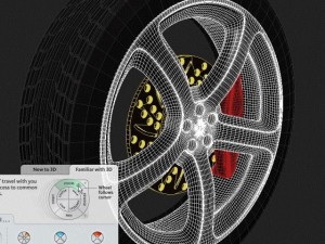 wheelrim tire brake 3D 模型