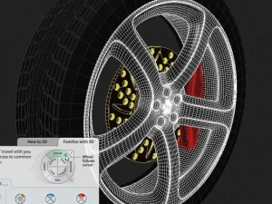 wheelrim tire brake 3D Model