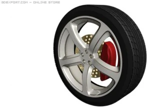 wheelrim tire brake 3D Model