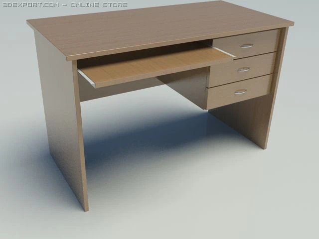 office desk 3D Model .c4d .max .obj .3ds .fbx .stl .blend 