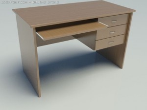 office desk 3D-Modell