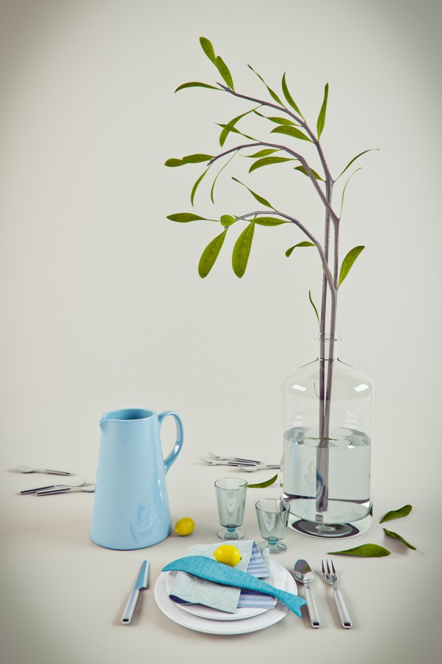 table appointments 3D मॉडल .c4d .max .obj .3ds .fbx .stl .blend 