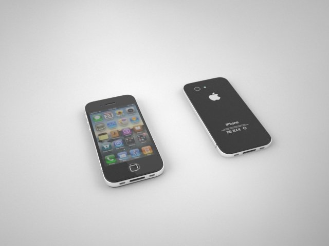 i-phone4s Model 3D .c4d .max .obj .3ds .fbx .stl .blend 