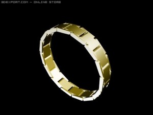 golden ring Modello 3D