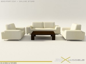 modern living 01 3D Модель