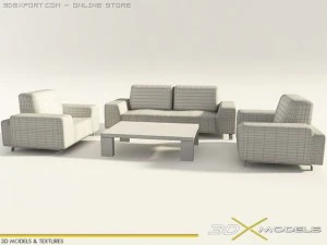 modern living 01 3D Model