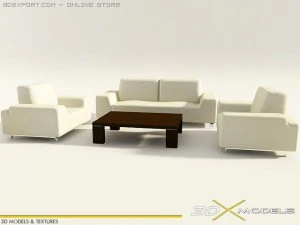 modern living 01 3D Model