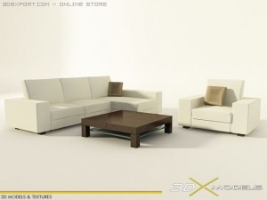modern living 02 3D Модель
