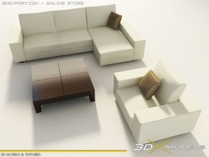 modern living 02 3D Model
