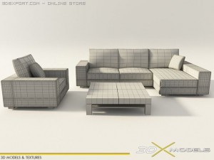 modern living 02 3D Model