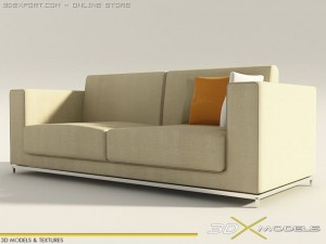 modern living 03 Modello 3D