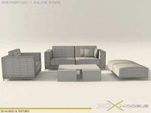 modern living 03 Modello 3D