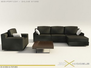 modern living 04 3D Модель