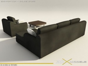 modern living 04 3D 模型