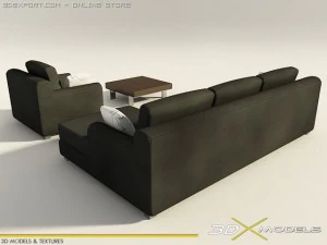 modern living 04 3D Model