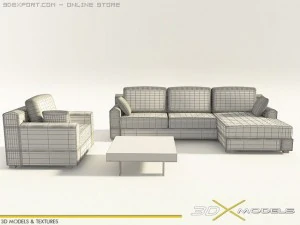 modern living 04 3D Model