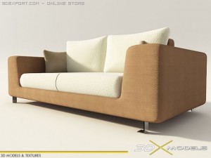 modern living 05 3D 模型