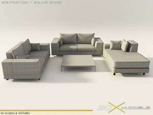 modern living 05 3D 模型