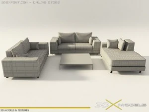 modern living 05 3D Model