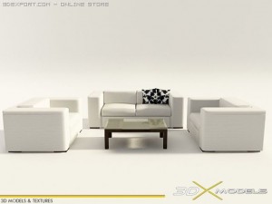modern living 06 3D Модель