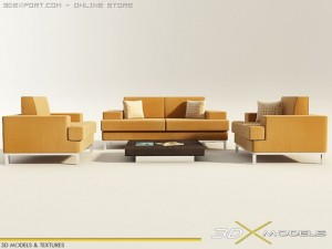 modern living 9 3D Model