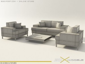 modern living 9 3D Model