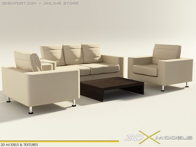 modern living 10 3D Model .c4d .max .obj .3ds .fbx .stl .blend 