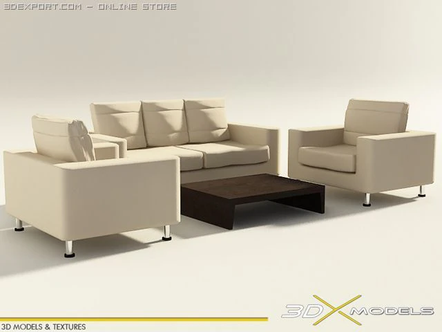 modern living 10 3D Model .c4d .max .obj .3ds .fbx .stl .blend 