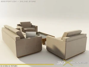 modern living 11 3D Model