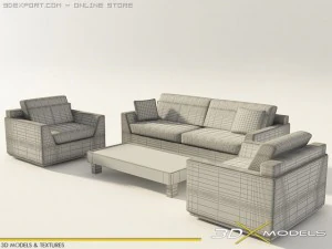 modern living 11 3D Model