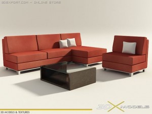 modern living 12 3D Model