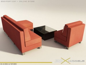 modern living 12 3D Model