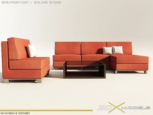 modern living 12 3D Model