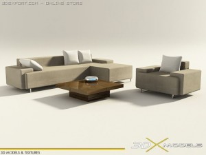 modern living 13 3D Model